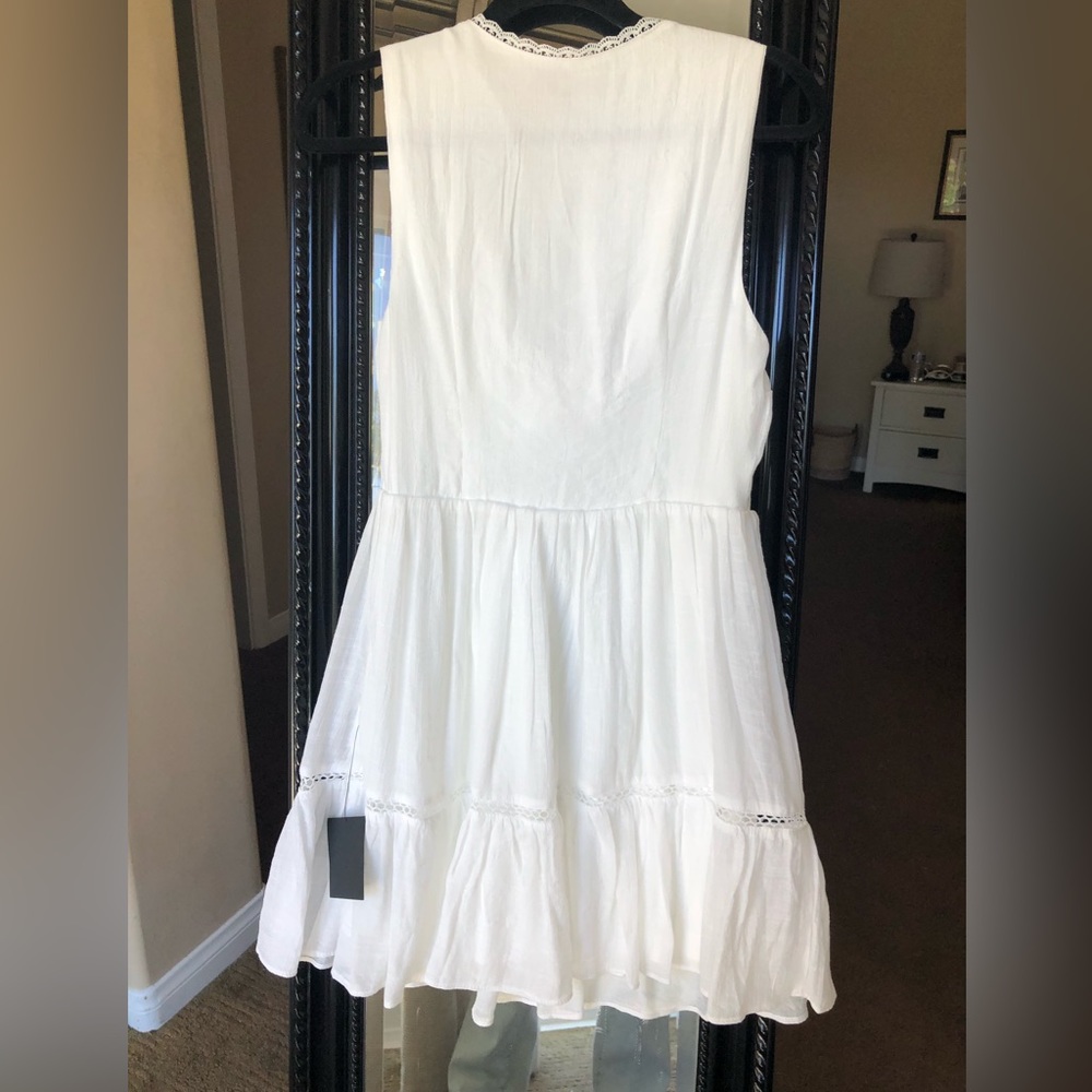Lulus white tie front short dress - Picture 6 of 7